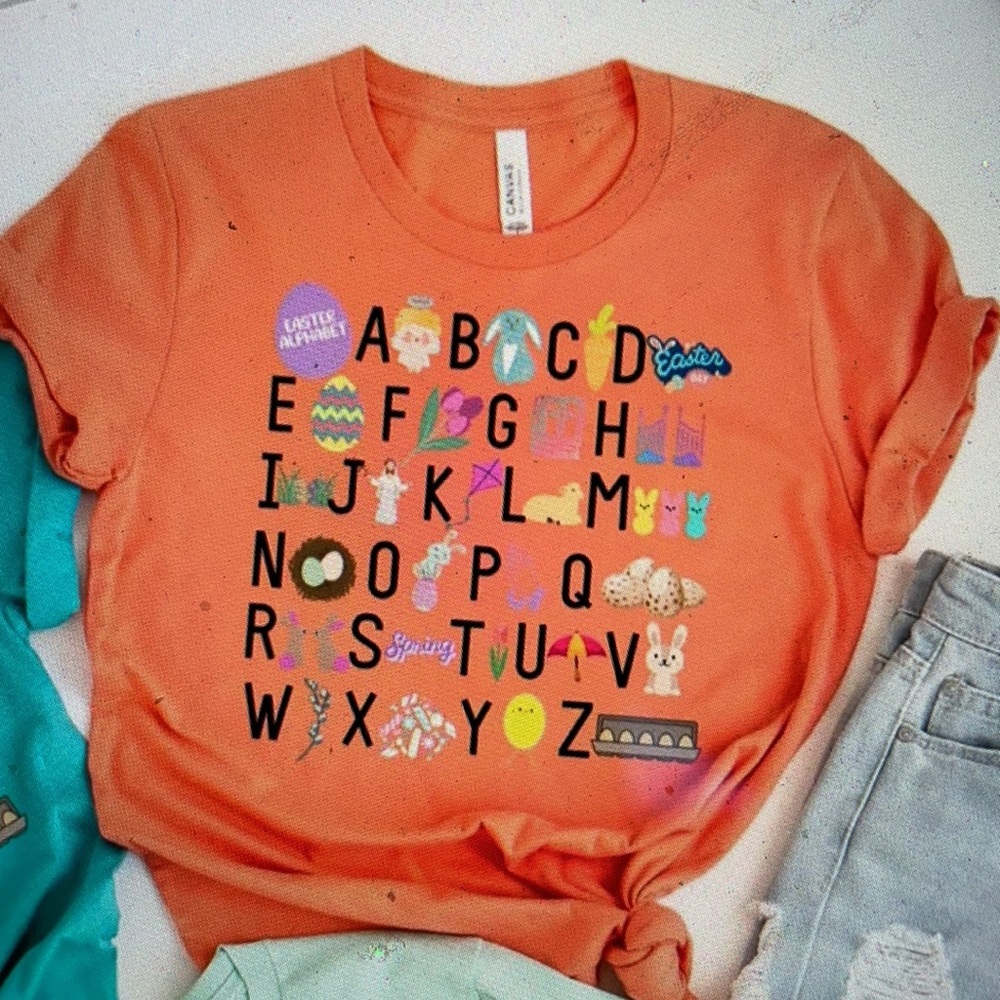 Easter Teacher Alphabet Shirt